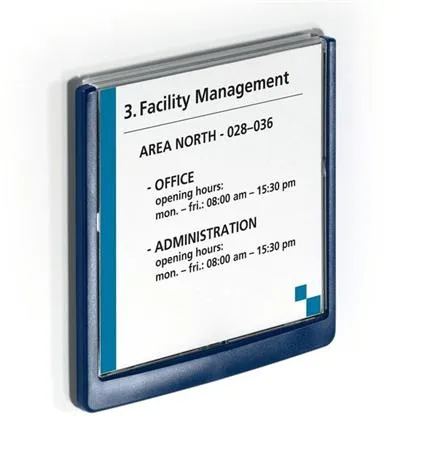 Informačná tabuľka, 149x148,5 mm, DURABLE "CLICK SIGN", modrá 5