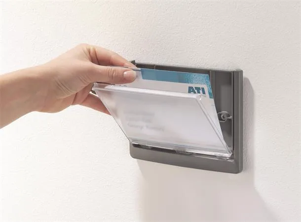 Informačná tabuľka, 148,5x210 mm, DURABLE "CLICK SIGN", sivá 3