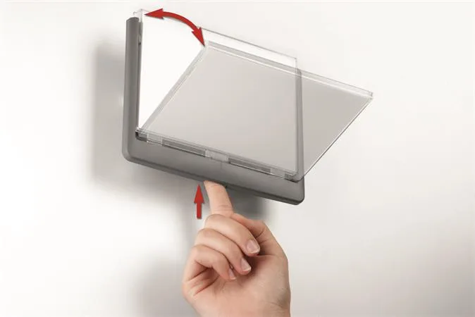 Informačná tabuľka, 148,5x210 mm, DURABLE "CLICK SIGN", sivá 5