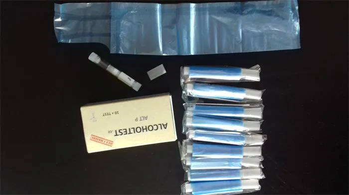 Alkohol tester, trubičky, dychová skúška, jednorazový 3