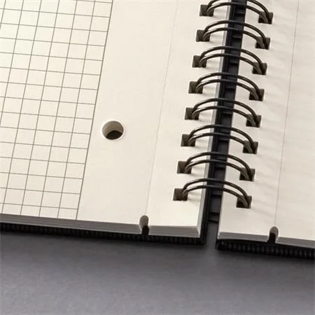 Špirálový zošit, exkluzívny, A4, štvorčekový, 80 listov, tvrdá obálka, SIGEL "Conceptum", čierna 3