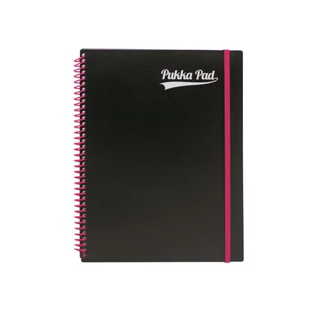 Špirálový zošit, A4+, linajkový, 100 strán, PUKKA PAD, "Neon notepad" 2