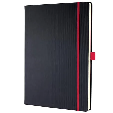 Zápisník, exkluzívny, A4, štvorčekový, 97 strán, tvrdá obálka, SIGEL "Conceptum Red Edition", čierno-červená 5