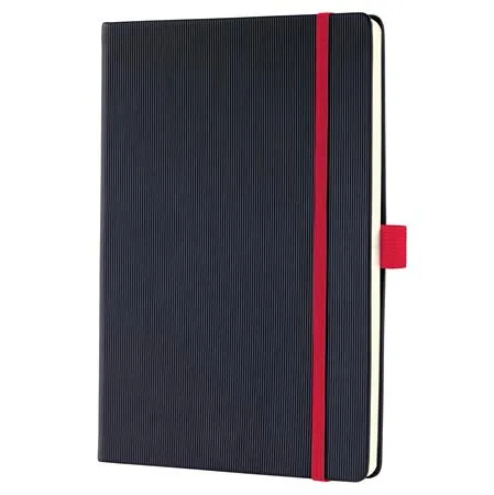 Zápisník, exkluzívny, A5, štvorčekový, 97 strán, tvrdá obálka, SIGEL "Conceptum Red Edition", čierno-červená 6