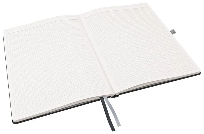 Zápisník, A4, štvorčekový, 80 listov, tvrdá obálka, LEITZ "Style", saténovo čierna 3