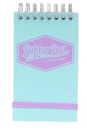 Špirálový zošit, A7, linajkový, 50 listov, PUKKA PAD "Pastel", rôzne farby 3