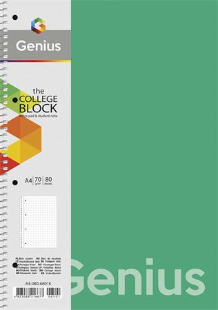 Špirálový zošit, linajkový, A4, 80 listov, PP obal, SHKOLYARYK "Genius", mix 2