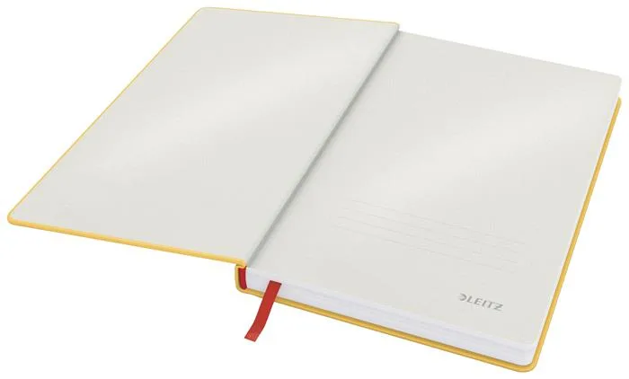Záznamová kniha, A5, štvorčeková, 80 listov, tvrdá obálka, LEITZ "Cosy Soft Touch", teplá žltá 4