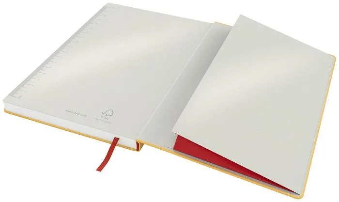 Záznamová kniha, B5, štvorčeková, 80 listov, tvrdá obálka, LEITZ "Cosy Soft Touch", teplá žltá 5