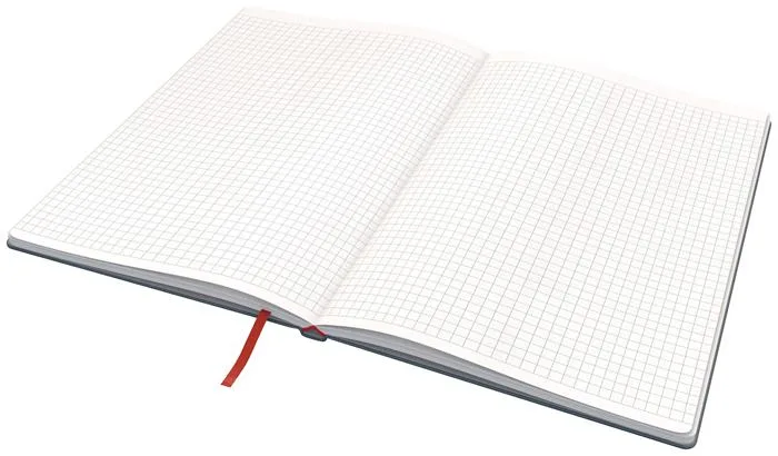 Záznamová kniha, B5, štvorčeková, 80 listov, tvrdá obálka, LEITZ "Cosy Soft Touch", zamatová sivá 3