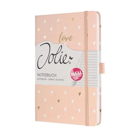 Zápisník, exkluzívny, 135x203 mm, linajkový, 87 listov, tvrdá obálka, SIGEL "Jolie", Rose Love 2