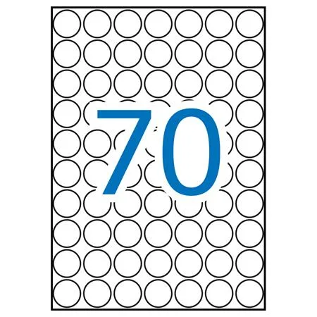 Etikety, okrúhle, priemer: 19 mm, farebné, na liste formátu A5, APLI, zelené, 560 etikiet/bal 2