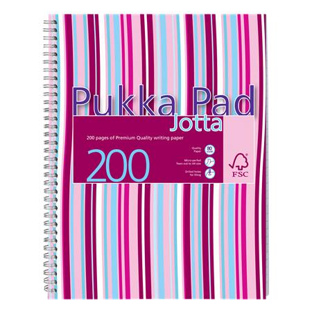 Špirálový zošit, A4+, linajkový, 100 strán, PUKKA PAD "Stripe Jotta" 2