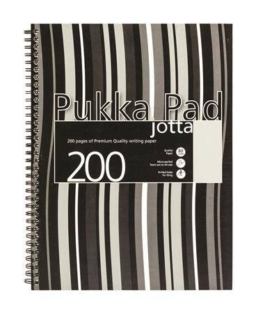 Špirálový zošit, A4+, linajkový, 100 strán, PUKKA PAD "Stripe Jotta" 3