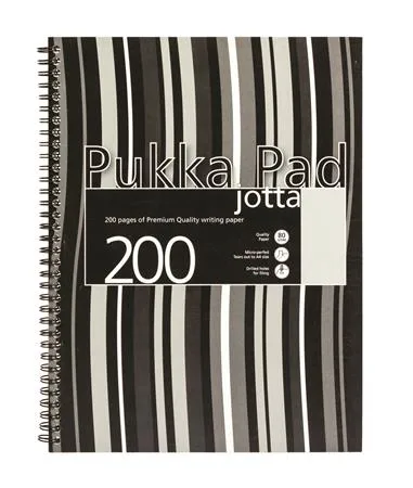 Špirálový zošit, A4+, linajkový, 100 strán, PUKKA PAD "Stripe Jotta" 3