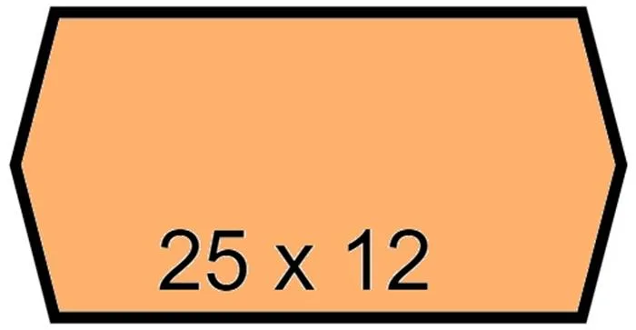Cenové etikety, 25x12 mm, oranžová 2