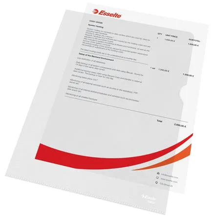 Obal, "L", A4, 115 mikr., drsný povrch, ESSELTE "Standard" 7