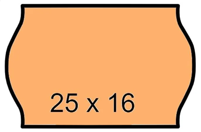 Cenové etikety, 25x16 mm, oranžová 2