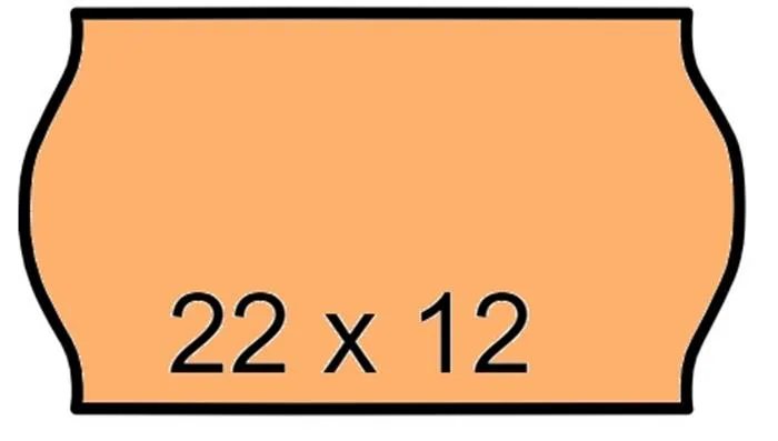Cenové etikety, 22x12 mm, oranžová 2