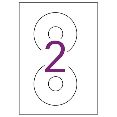 Etikety, na CD/DVD, A4, matné, odstrániteľné, APLI 2