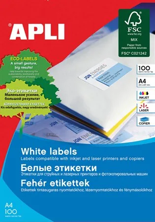 Etikety, univerzálne, 48,5x16,9 mm, APLI, 6800 etikiet/bal 2