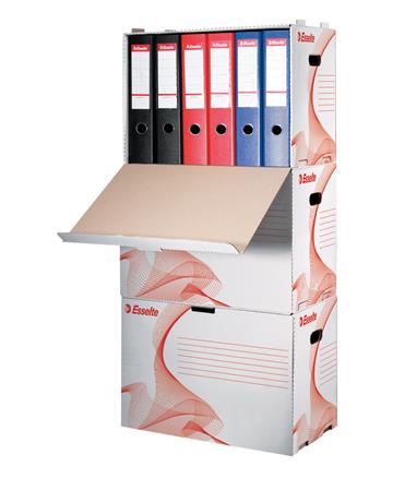 Archivačný kontajner na šanóny, kartón, s predným otváraním, ESSELTE "Standard", biela 3