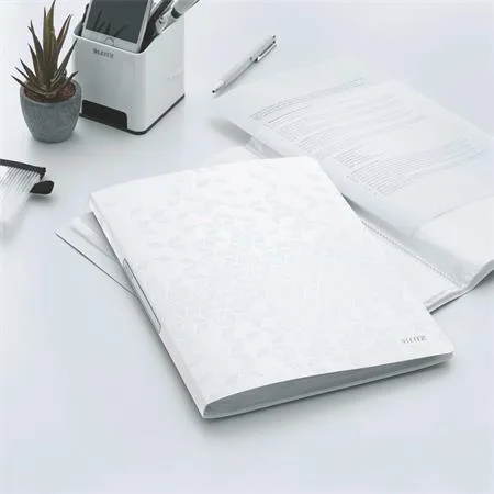 Prezentačná doska, 20 vreciek, A4, LEITZ "Wow", biela 2
