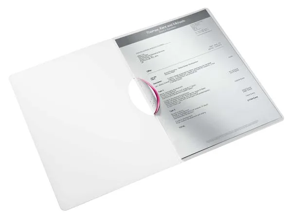 Rýchloviazač s klipom, PP, A4, LEITZ "Wow ColorClip", ružový 2