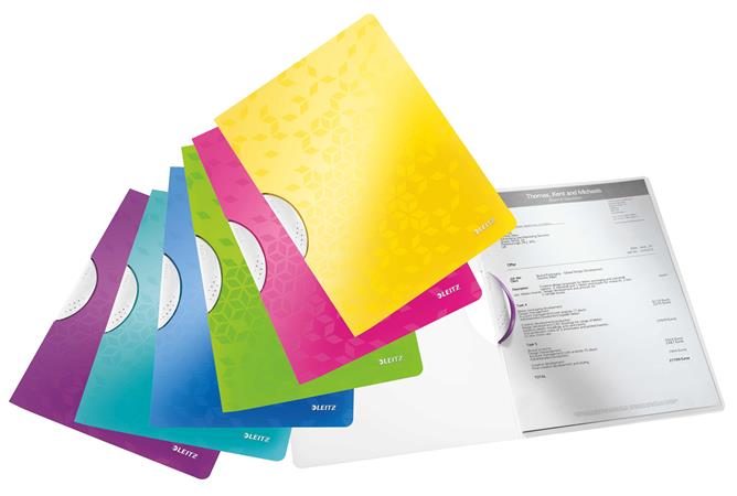 Rýchloviazač s klipom, PP, A4, LEITZ "Wow ColorClip", ľadovo modrý 3