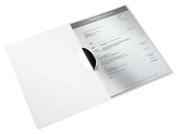 Rýchloviazač s klipom, PP, A4, LEITZ "Wow ColorClip", biela 2