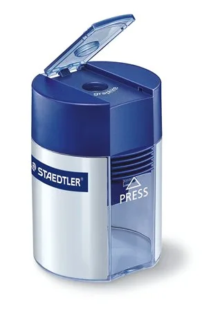 Strúhadlo, jednodierové, so zásobníkom, STAEDTLER "511", modrá 2