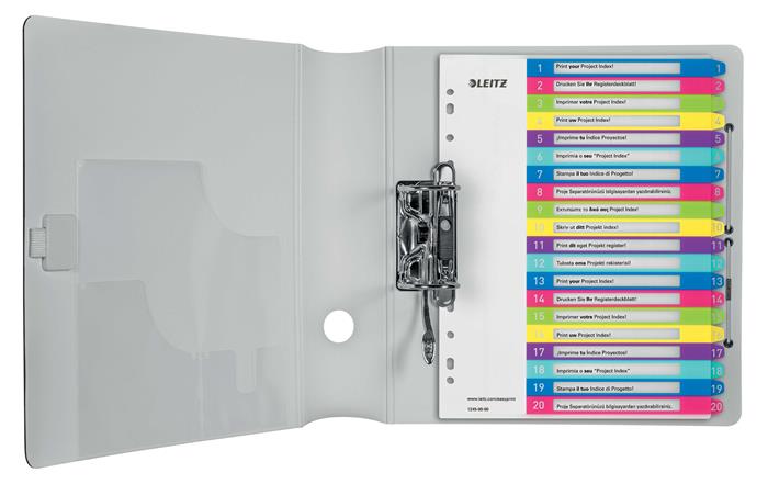 Register, plastový, A4 Maxi, 1-20, LEITZ "Wow" 3