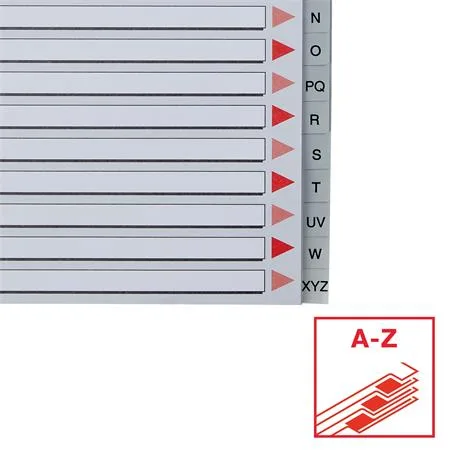 Register, plastový A4 Maxi, A-Z, ESSELTE, sivý 5