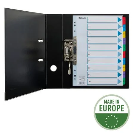 Register, kartón, A4, 1-10, ESSELTE "Mylar" 3