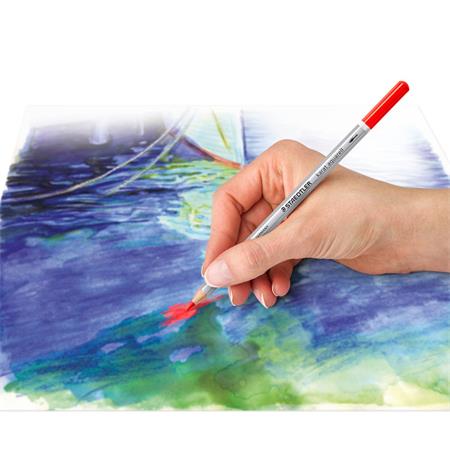 Akvarelové ceruzky, sada, šesťhranné, plechová krabička, STAEDTLER "Karat® aquarell 125", 48 rôznych farieb 3