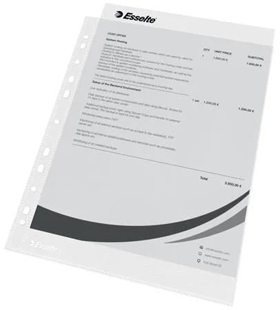 Euroobal, A4, 35 mikr., drsný povrch, ESSELTE "Standard" 3