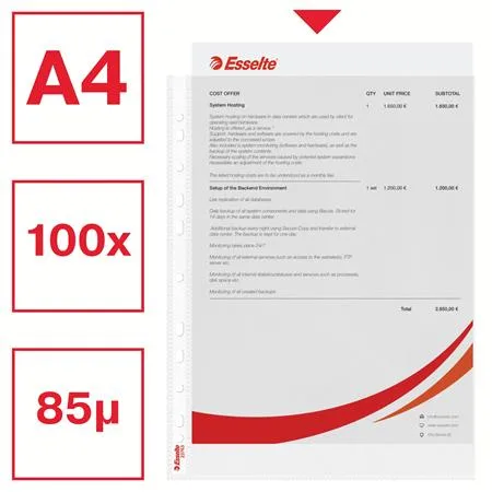 Euroobal, A4, 85 mikr., drsný povrch, ESSELTE "Standard" 2