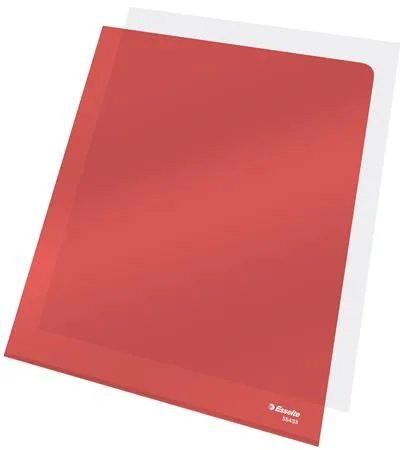 Obal "L", A4, 150 mikr., číry povrch, ESSELTE "Luxus", červený 3