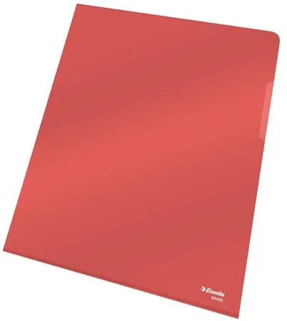 Obal "L", A4, 150 mikr., číry povrch, ESSELTE "Luxus", červený 6