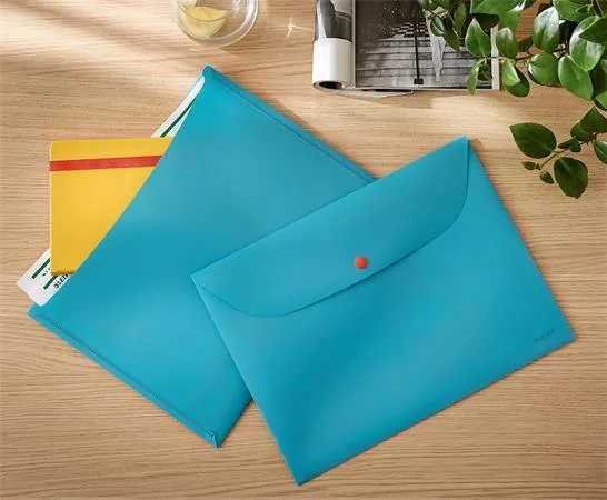 Obal na patent, 2 vrecká, A4, PP, LEITZ "Cosy", pokojná modrá 6