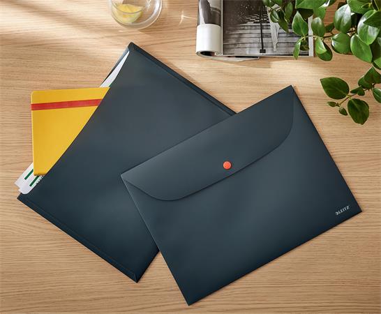 Obal na patent, 2 vrecká, A4, PP, LEITZ "Cosy", zamatová sivá 5