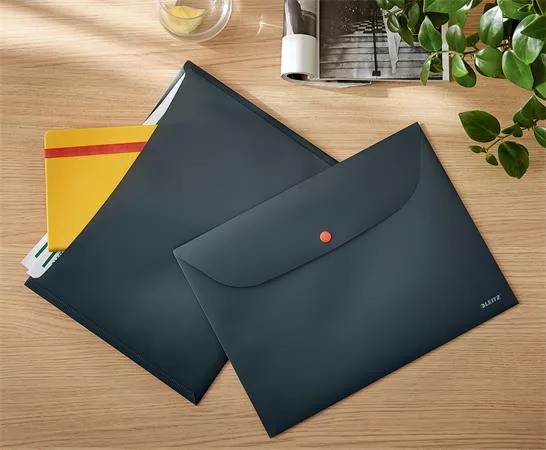 Obal na patent, 2 vrecká, A4, PP, LEITZ "Cosy", zamatová sivá 5