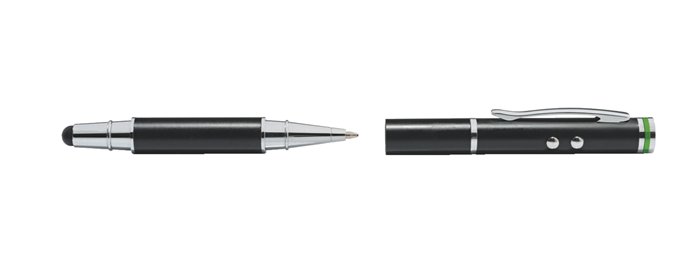 Dotykové pero, na dotykové obrazovky, 4v1, LEITZ "Stylus", čierne 6