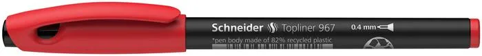 Liner, 0,4 mm, SCHNEIDER "Topliner 967", červený 2