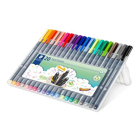 Liner, sada, 0,3 mm, STAEDTLER "Triplus 334", 20 rôznych farieb 2