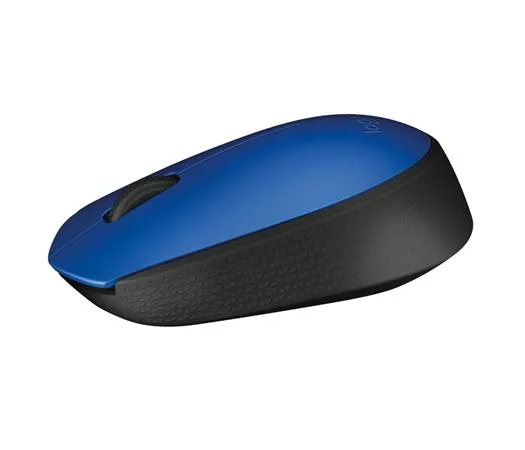 Myš, bezdrôtová, optická, stredná veľkosť,  USB, LOGITECH "M171", modrá 2