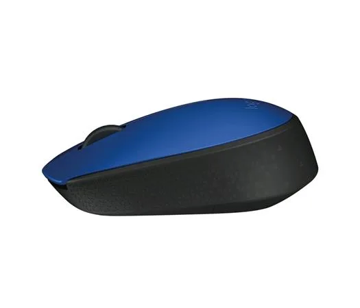 Myš, bezdrôtová, optická, stredná veľkosť,  USB, LOGITECH "M171", modrá 3