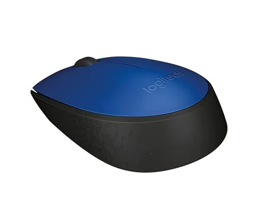 Myš, bezdrôtová, optická, stredná veľkosť,  USB, LOGITECH "M171", modrá 4