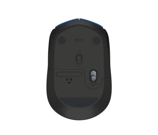 Myš, bezdrôtová, optická, stredná veľkosť,  USB, LOGITECH "M171", modrá 5