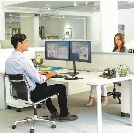 Držiak na monitor, FELLOWES, "Seasa™ Dual Horizontal", čierna 2